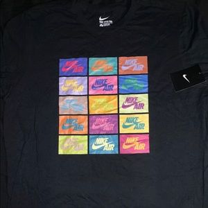 nike tee shirt Black With Different Color Nike